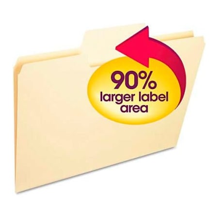 Smead Smead SuperTab Heavyweight Folder, Manila, 1/3 Cut, Letter, 50/BX 10401